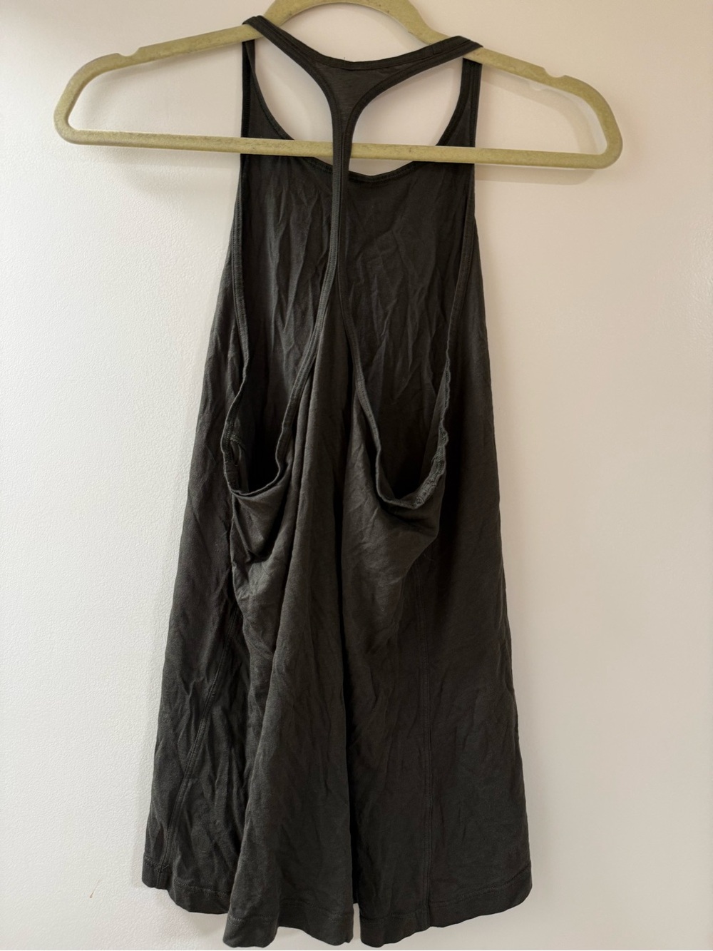 Lululemon Trapeze Racerback Tank Dark Olive Open Back Medium - Picture 6 of 8